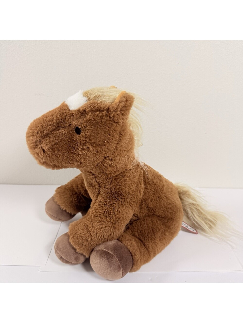 Douglas Cuddle Toy Nellie Soft Chesnut 9” Horse Pony White Blaze #4663